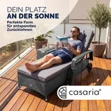 CASARIA® Sonnenliege Gartenliege mit Rollen Polyrattan Wetterfest Relaxliege – Bild 8