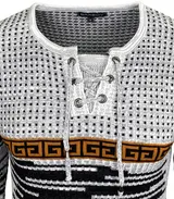 Herren Pullover Slim Fit Rundhals Strick-Pullover Longsleeve in Feinstrick B-156 – Bild 3