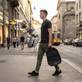 Bag Street Rucksack Sport Reisen Arbeit Freizeit Schulrucksack Herren Schwarz – Bild 5