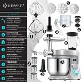 KESSER® Küchenmaschine 3in1 mit Fleischwolf Teigmaschine Knetmaschine Entsafter – Bild 2