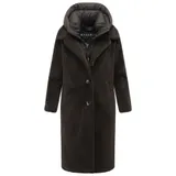 Navahoo Teddyzauber Damen Winter Mantel Jacke lang kuschelig Fleece warm N041 – Bild 6