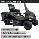 BRAST Benzin Rasentraktor Aufsitzmäher 5,15kW (7PS) Rasenmäher Elektrostart – Bild 7