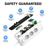 Steckdosenleiste Mehrfachsteckdose Steckdose USB Typ C Mehrfachstecker 3 Fach – Bild 16