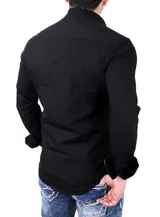 Hemd Herren Slim Fit Business Freizeit Hochzeit Shirt Hemden Langarm RS-7205 – Bild 6