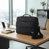 Herren Groß Umhängetasche Schultertasche Arbeitstasche Tasche Schwarz Nylon XXL – Bild 2