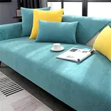 Universell Unifarben Sofabezüge Sofaschoner Sofaüberwurf Couchbezug Rutschfest – Bild 11