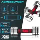 RE:SPORT® 2er Hanteln Set Stahl Hantel Kurzhantel Fitness Kurzhanteln Hantelset – Bild 2