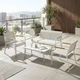 Outsunny Gartenmöbel Set Sitzgruppe für 4 Personen Atmungsaktiv Gartenlounge – Bild 2