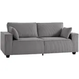 HOMCOM 3-Sitzer Sofa, 217 cm Couch mit Breiten Armlehnen, 2 Kissen, Cord-Optik – Bild 3