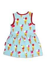 Toby Tiger Bio-Baumwoll Kinder Sommerkleid mit Eiswaffel-Druck – Bild 3