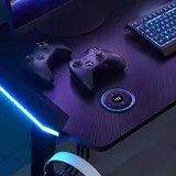Gaming Tisch mit LED höhenverstellbar Gamer Computer PC Schreibtisch Bürotisch – Bild 4