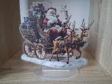 2D Weihnachtsdeko, Tischdeko, Rentiergespann, Acryl, Nr. 1 – Bild 1