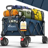 TRESKO® Bollerwagen Faltbar 215L Handwagen Klappbar Kinder Transportwagen Strand – Bild 1