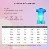 DE Herren Badeanzug Shorty Einteiler Schwimmanzug Rash Guard Bademode Overall – Bild 5