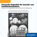Exquisit PLUS Geschirrspüler 60 cm, 12 Maßgedecke, 11 Liter, GSP6312-030D weiss – Bild 7