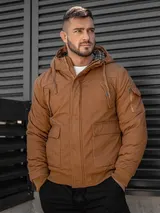 Parka Winterjacke Jacke Mantel Wärmejacke Casual Winter Herren Mix BOLF Kapuze – Bild 1