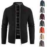 Herren Strickjacke Cardigan Pullover Sweatshirt Reißverschluss Winter Warm Jacke – Bild 13