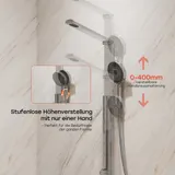 Duschsystem Regendusche mit 4 Massage-Modi, Chrom Duschset ohne Armatur HOROW – Bild 7