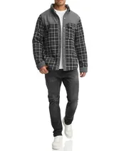 Indicode Herren Übergangsjacke INHolz-Hemd Jacke Holzfällerhemd Teddyfutter – Bild 6