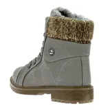 Damen Boots Stiefeletten Stiefel Winterschuhe Gefüttert Schnür-Booty Grau 38-41 – Bild 4