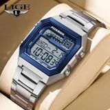 Luxus Herren Uhr Quarz Digital Leuchtziffern Datum Wasserdichte Sport Armbanduhr – Bild 11