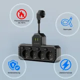 4 Fach EU Steckdose Mehrfachstecker Steckdosenleiste Adapter Mit USB DHL 2-3Tage – Bild 9