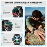 Blackview Für Xiaomi Android Smartwatch Herren Taktisch Militär Bluetooth Anrufe – Bild 3