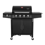 TAINO RED 4+1 Gasgrill BBQ Grillwagen Edelstahl Brenner Seitenkocher Thermometer – Bild 4