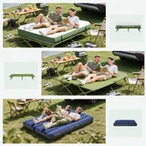Outsunny Campingzelt Erhöhtes Campingbett Kuppelzelt Luftmatratze mit Pumpe Taft – Bild 6