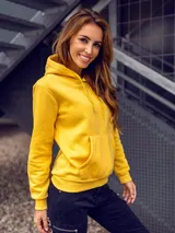 Kapuzenpullover Hoodie Sweatshirt Pullover Sport Basic Damen BOLF Unifarben – Bild 1
