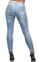 Tazzio Jeans Damen High Waist Skinny Fit Jeanshose Stretch Denim Hose – Bild 6