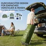 Outsunny Campingzelt Erhöhtes Campingbett Kuppelzelt Luftmatratze mit Pumpe Taft – Bild 7