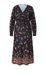 MIAMODA Damen große Größen Maxikleid A Linie Blütendruck Langarm 837232 – Bild 8