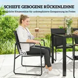 Gartenmöbel Set Sitzgruppe 150 x 80cm Glastisch mit 6 Atmungsaktiven Stühlen – Bild 6