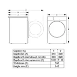 Gorenje Wärmepumpentrockner 7 kg Kondenstrockner Wäschetrockner Standgerät NEU – Bild 9