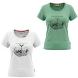 Gardena Damen T-Shirt mit Gardening Print lockere Passform Rundhals Gr. XS - 2XL – Bild 2