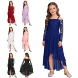 Mädchen Festlich Kleid für Prinzessin Spitze Kleider Hochzeit Blumenmädchenkleid – Bild 13