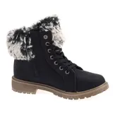 Damen Boots Stiefeletten Stiefel Schnür-Booty Winterstiefel Gefütterte Schuhe – Bild 2