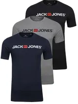 JACK & JONES Herren-T-Shirt mit Corp-Logo, 3er-Pack – Bild 1