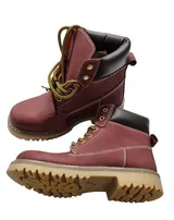 Herbststiefel Winterstiefel Mädchen Boots Stiefel Leder Dunkelrot Größe 33 – Bild 3
