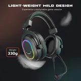 FIFINE Gaming Headset mit Mikrofon USB Over Ear Kopfhörer mit Kabe mit 3 EQ-Modi – Bild 5