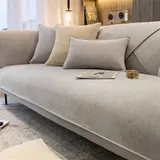 Universell Unifarben Sofabezüge Sofaschoner Sofaüberwurf Couchbezug Rutschfest – Bild 10