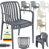 tillvex® Gartenstühle Stapelbar Gartenstuhl Wetterfest Gartenmöbel Set Balkon – Bild 9