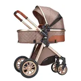 Kinderwagen Casiloo® 3in1 Kombi Buggy Reisebuggy +Auto-Babyschale Faltbar Khaki* – Bild 4