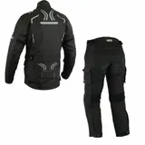 Winter Motorrad Jacke und hose biker Motorrad Wasserdicht Textil Kombi Schwarz  – Bild 3