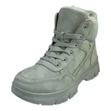 Damen Stiefeletten Winterboots Stiefel Sneaker Gefüttert Winterschuhe Warm Grau – Bild 8