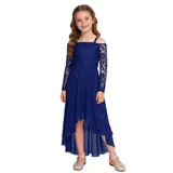 Mädchen Festlich Kleid für Prinzessin Spitze Kleider Hochzeit Blumenmädchenkleid – Bild 10