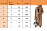 Damen Mantel Trenchcoat Wintermantel Übergangs zweireihig Jacke Parka Lang DE – Bild 2