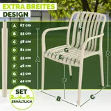 tillvex® Gartenstühle Stapelbar Gartenstuhl Wetterfest Gartenmöbel Set Balkon – Bild 2