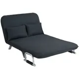 HOMCOM 2-Sitzer Sofa mit Schlaffunktion Schlafsofa mit Verstellbarer Rückenlehne – Bild 3